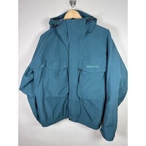 Vintage Simms Fishing Dry Coat Wading Jacket Mens M Teal Fly Fishing Gore Tex